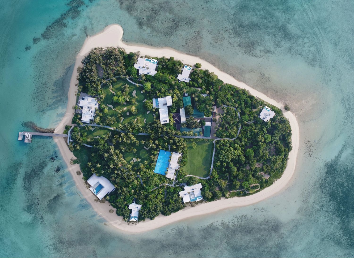 Banwa Private Island aerial view