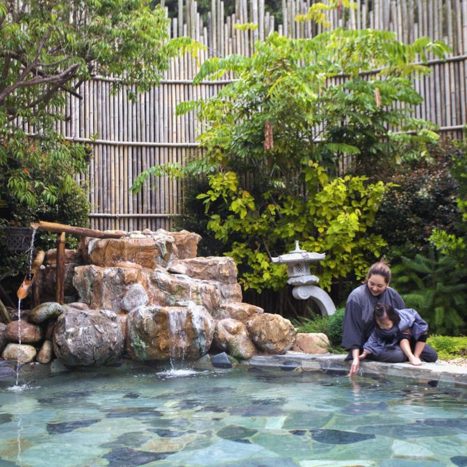 Onsen at Moncham hot spring pool