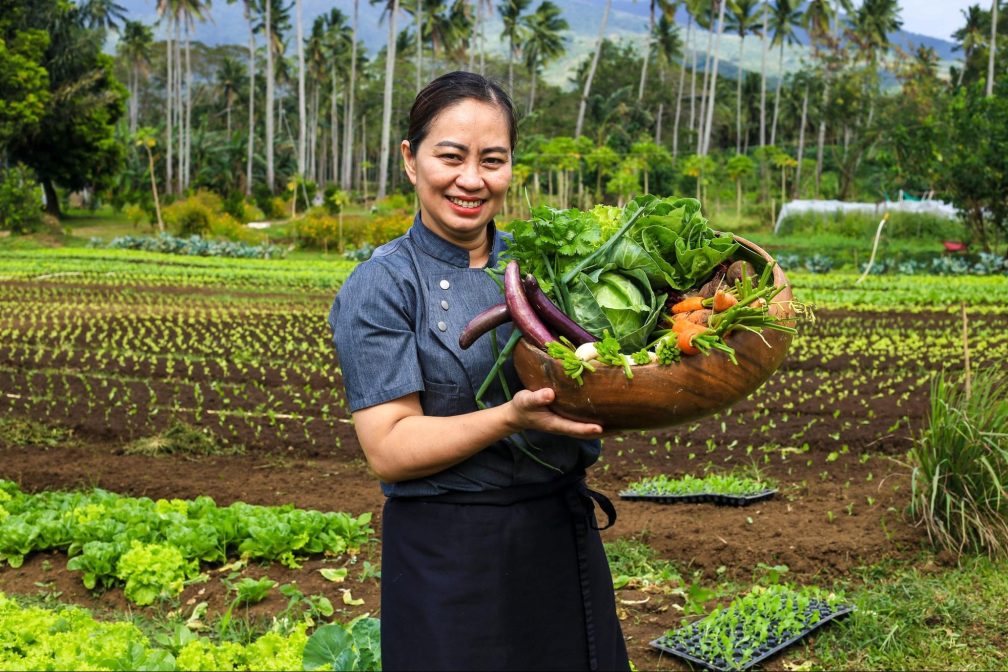 Luxury wellness retreats southeast asia The Farm at San Benito fresh produce