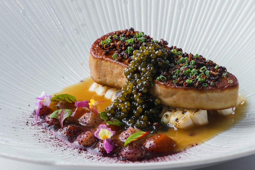Caviar Singapore brunch - foie gras with caviar