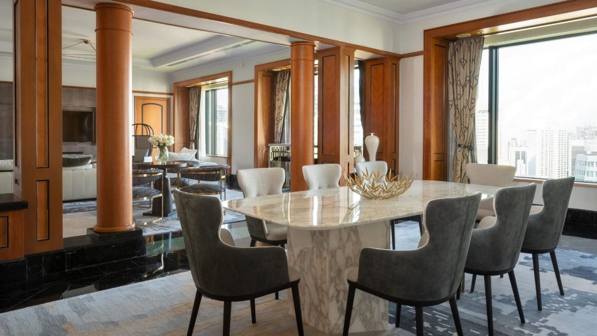 Four Seasons Singapore penthouse suite dining room