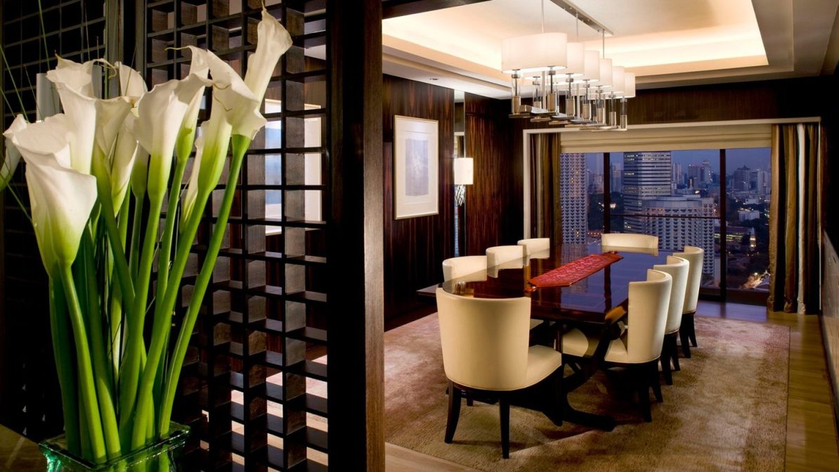 Pan Pacific Singapore penthouse suite dining