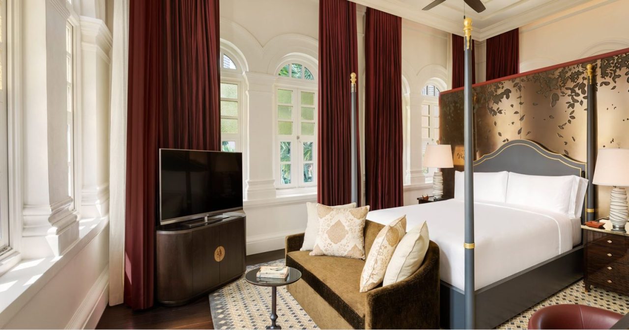 Raffles Hotel Singapore penthouse suite bedroom