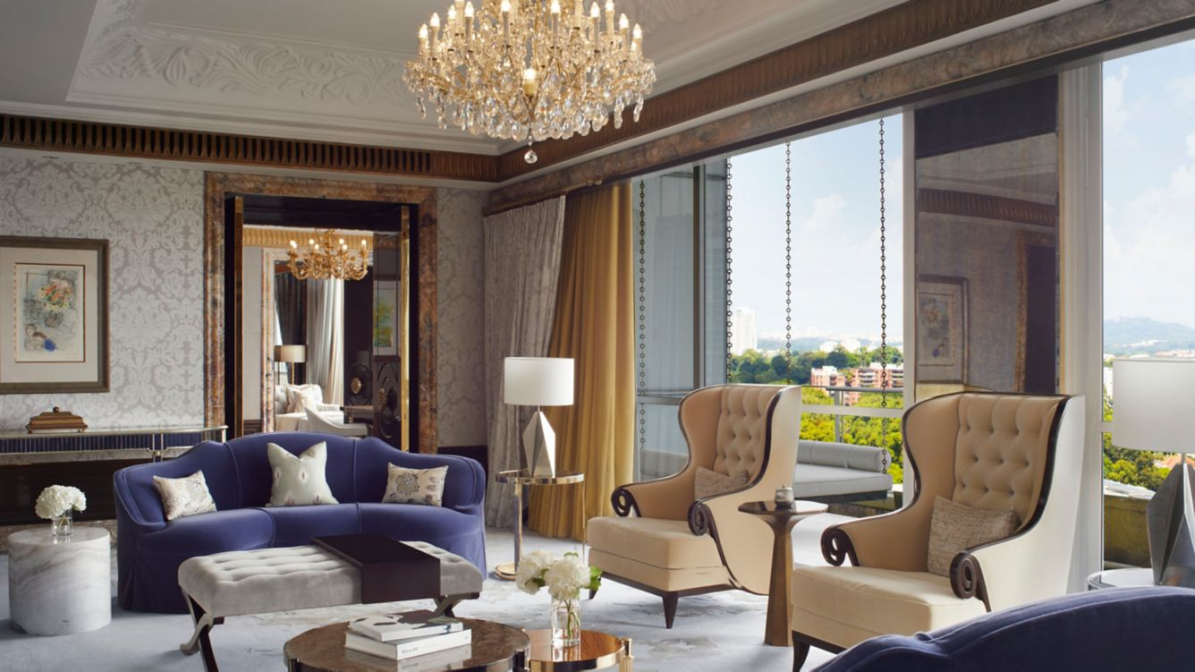 The St. Regis Singapore penthouse suite living room