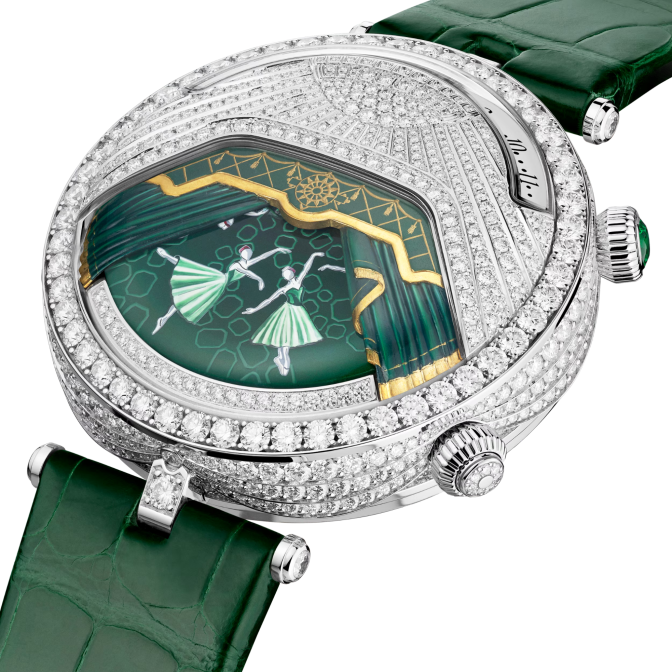 Lady Arpels Ballerine Musicale Emeraude watch Van Cleef & Arpels