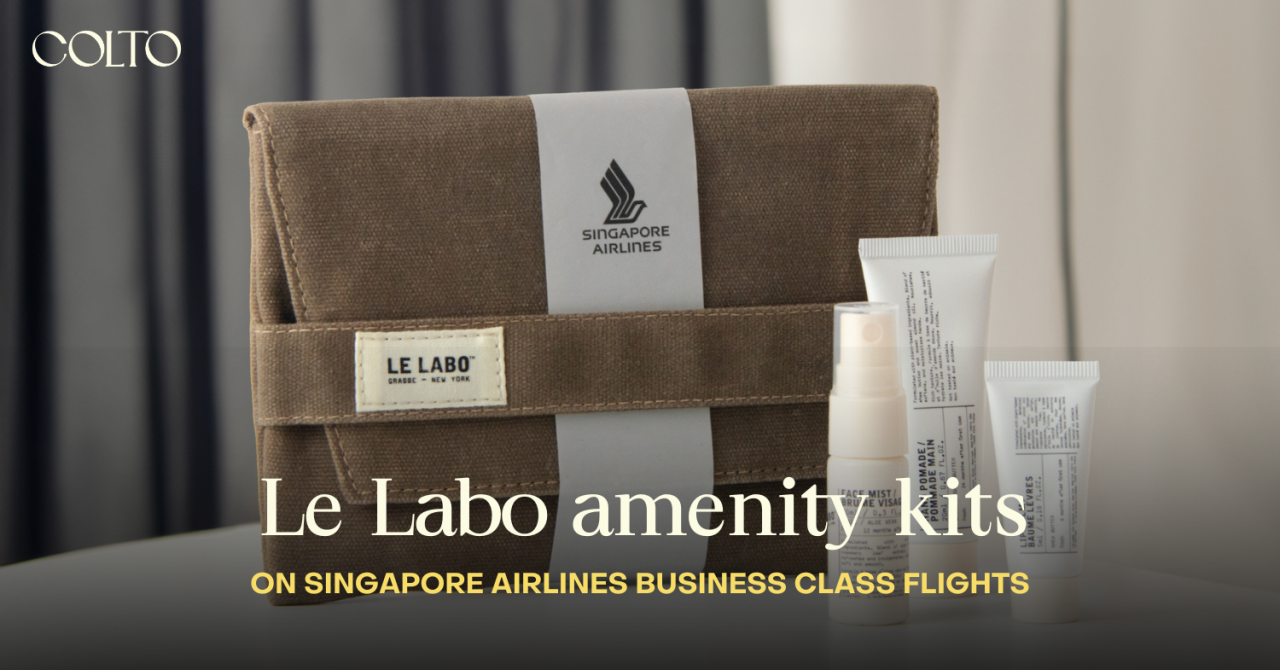 Singapore Airlines x Le Labo: exclusive amenity kits debut on business class flights