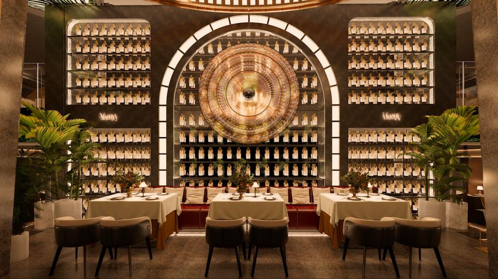Vanta private member club - dining wall